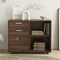 Drawer Wood File Cabinet with coded Lock | Printer Stand with Open Storage Shelves for Home Office